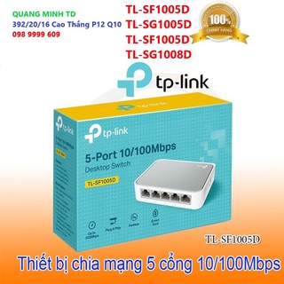 Bộ chia mạng Switch 5, 8 cổng 10/100/1000 TPLINK SF1005D, SG1005D (Hàng chính hãng Bảo Hành 24 Tháng)