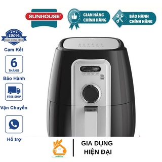 Nồi Chiên Không Dầu, Máy Chiên Không Dầu SUNHOUSE SHD4025 Đen 3L- Tách Béo, Chiên Nướng Dễ Dàng, Bảo Vệ Sức Khoẻ