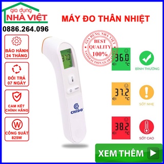 Máy đo thân nhiệt CHIDO, nhiệt kế hồng ngoại cao cấp nhập khẩu Hồng Kông bảo hành 24, tháng đổi mới 07 ngày SP000103