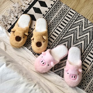 Dép Bông Trong Nhà Mùa Đông, Dép Lông Nữ Đi Trong Nhà Hình Heo Dễ Thương, Ấm Áp, Chống Trơn Trượt.