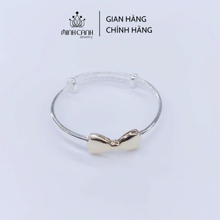 Lắc Bạc Cho Bé Gái Hình Nơ Vàng - Minh Canh Jewelry
