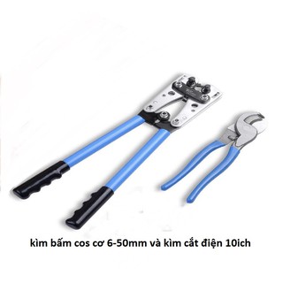 kìm bấm cos cơ 6-50mm và kìm cắt điện 10ich