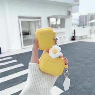 Vỏ Bảo Vệ Hộp Sạc Tai Nghe Airpods 1 / 2 / 1 / 2 / Pro Bằng Tpu Mềm Hình Kẹo Và Trứng Màu Vàng Dễ Thương