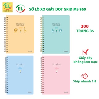 Sổ Dot Grid B5, sổ lò xo, vở may dán gáy Klong cho học sinh nhiều mẫu