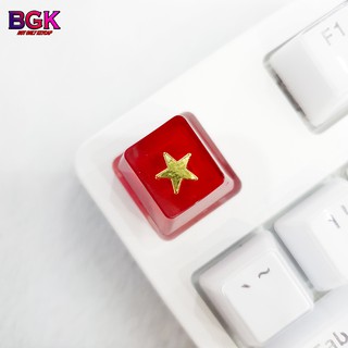 Keycap Lẻ Hình Sao Vàng Cờ Việt Nam OEM profile ( keycap resin độc lạ )( Keycap Artisan )