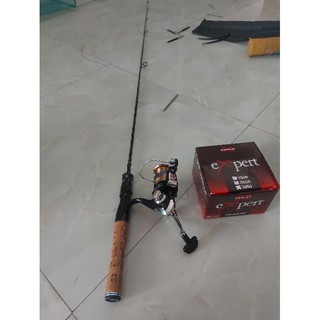 bộ cần lure ul cán giả gỗ + máy expert