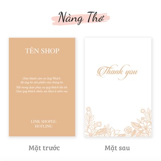 500 THẺ THANK YOU &amp; NAMECARD DANH THIẾP THEO YÊU CẦU_THIẾT KẾ NÀNG THƠ