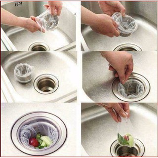 PVN1552 Gói 100 túi lưới lọc rác bồn rửa bát T2 .