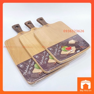 Thớt Gỗ Tự Nhiên Chữ Nhật Có Tay Cầm - Hàng Việt Nam Sản Xuất