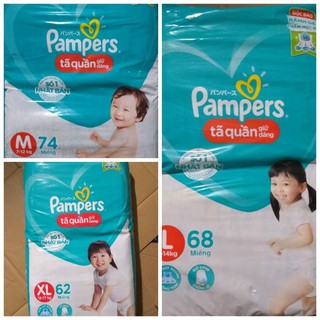 Bỉm Pampers ❤ Quần Giữ Dáng ❤️ Mới Gói Cực Đại M74/L68/XL62/XXL56