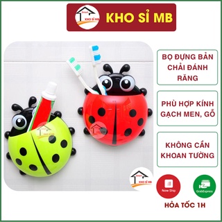 Kệ đựng bàn chải đánh răng gắn tường hình con bọ, giá treo nhà tắm dính tường hình bọ dừa kho sỉ mb