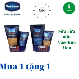 [Mua 1 tặng 1]Gel rửa mặt Vaseline kiểm soát dầu 100g tặngSữa rửa mặt tẩy tế bào chết Vaseline Men 50g