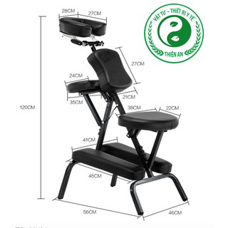 Ghế gấp dùng trong tác động cột sống- xoa bóp bấm huyệt- phun săm- Phiên bản da xịn