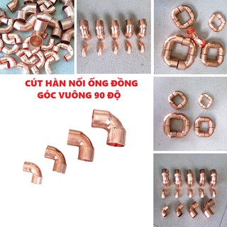 [SẴN HÀNG] Cút hàn nối ống đồng góc vuông 90 độ phi 10 - 12 - 16-19 mm