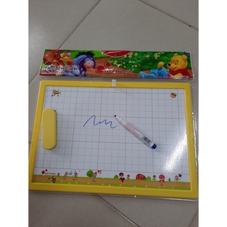 Bảng bộ 2 mặt tặng kèm bút lông và bông lau bảng