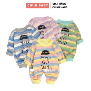 Sale! Quần áo trẻ em thu đông, Bộ nỉ cho bé trai và bé gái siêu ấm, bộ giữ nhiệt nỉ bông cho bé hình kẻ năng động