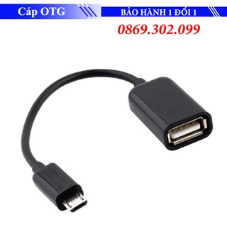 Cáp OTG kết nối smartphone với cổng USB