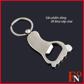Móc khóa xe hình bàn chân hợp kim có tích hợp khui bia