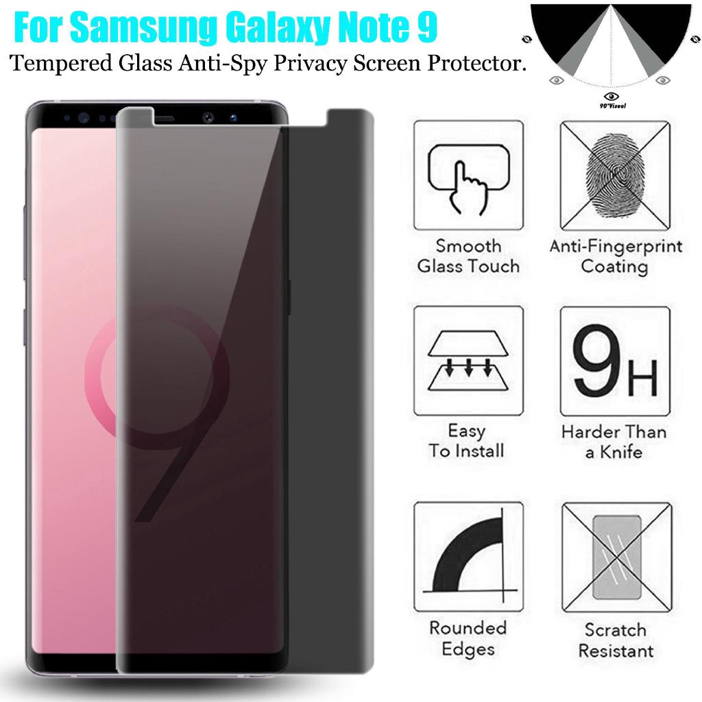 Kính cường lực 3d 9h chống nhìn trộm cho samsung galaxy note 9