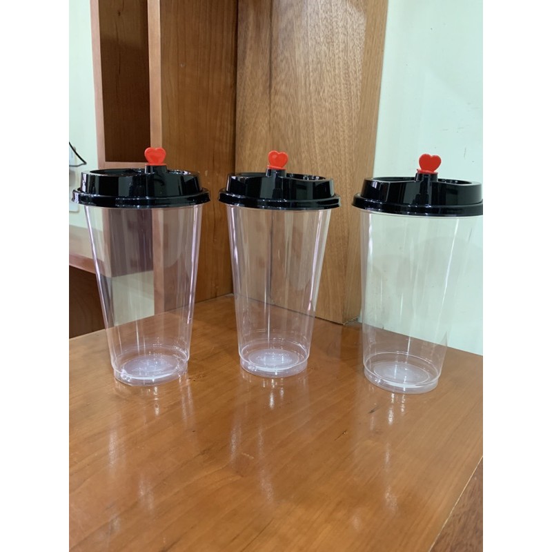 Combo 5 cốc nắp tim 500ml