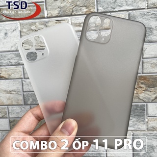 Combo 2 Ốp Lưng Trong Nhám Unibody iPhone 11 PRO Siêu Mỏng