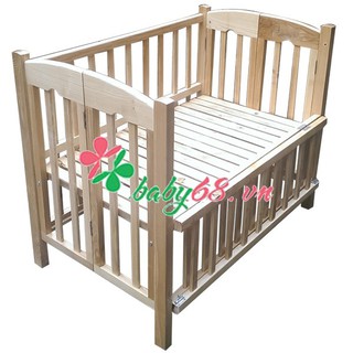Cũi gỗ sồi, cũi cho bé 80x120 cm
