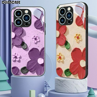Ốp Điện Thoại Mặt Kính Cường Lực D099 Cho iPhone 14 Pro Max 14 Plus 13 12 11