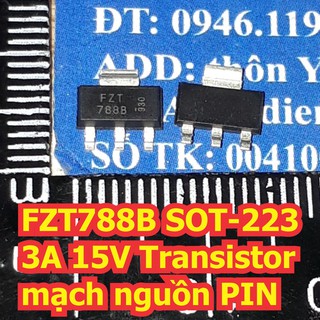 5 con FZT788B FZT788 1788 SOT-223 3A 15V Transistor mạch nguồn PIN kde6560