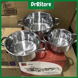 Bộ nồi inox vung kính, set 3c, Fivestar cao cấp đáy từ bảo hành chính hãng 5 năm DrbStore