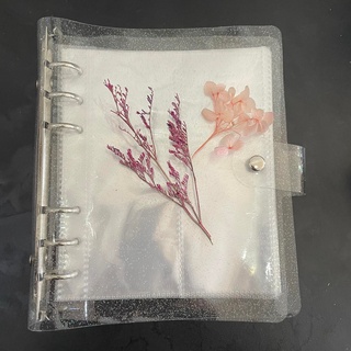[B6 lùn 6 còng] Sổ đựng card Binder nhũ vuông B6 lùn kèm sheet 2 dọc đựng bookmark, photostrip, ...