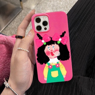 Rose Red Ugly and Cute Girl Suitable for Iphone13promax Apple 14 Phone Case 11 Personality XR Trendy 12 New 7P 44gT