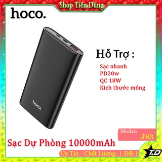 Pin Sạc Dự Phòng Hoco J83 Dung Lượng 10000mAh Sạc Nhanh PD20w + QC 18W Thiết Kết Mỏng Nhỏ Gọn