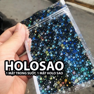 Xấp 20Túi zip hologram họa tiết ngôi sao dùng đựng phụ kiện, đồ trang trí, trang sức, nâng cao giá trị sản phẩm cho shop