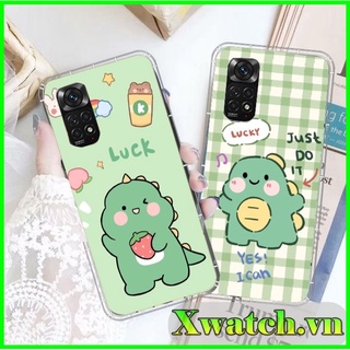 Ốp lưng silicon Xiaomi Redmi Note 11 4g Note 11S  Note 11 pro 4g DGW  in hình Khủng long