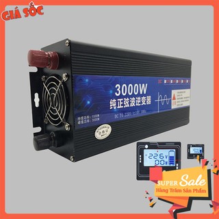 Bộ Đổi Nguồn 12V Lên 220V 3000W Sin Chuẩn Hiển Thị Công Suất