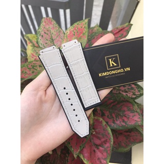Tặng Kèm Tovit Thay Dây đồng hồ Hublot Nam Da Vân Xám thơm mùi vani 19-25-22