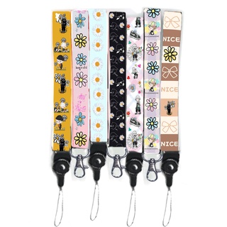 dây strap hoa cúc GD STI16 hoạt hình dây treo thẻ name tag ngắn cute dễ thương 15cm