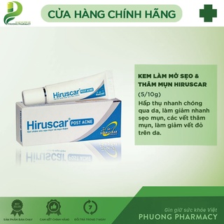 Gel làm mờ sẹo mụn và thâm mụn Hiruscar Post Acne 5g, 10g