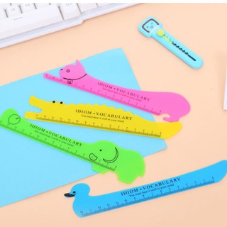 Thước kẻ nhựa hình động vật 15cm