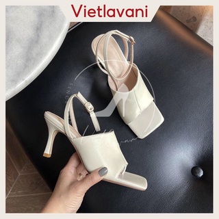 Giày sandal nữ cao gót 7 phân quý phái S24 vietlavani hàng đẹp dễ mix đồ