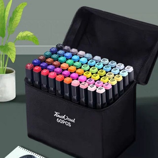 Bộ màu dạ Marker TOUCH COOL 2 ngòi túi vải/ hộp nhựa  Bộ 30/40/60/80