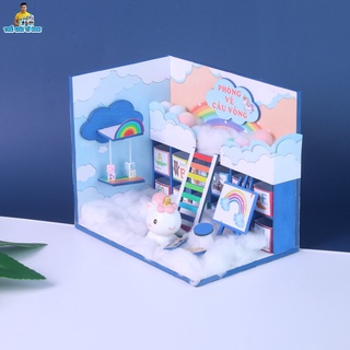 Mô Hình Nhà Gỗ - Thế Giới Tí Hon - Phòng Vẽ Cute 6