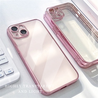 Ốp Điện Thoại Mềm Mạ Trong Suốt Cho compatible for iPhone 13 mini/iPhone 13/13 Pro max Case 2021 XS max 11 Pro max 7 8 Plus