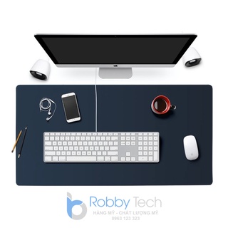 Miếng lót chuột, bàn di chuột da PU cao cấp chống nước cỡ lớn | Thảm - Deskpad da trải bàn làm việc 2 mặt 40 X 80cm