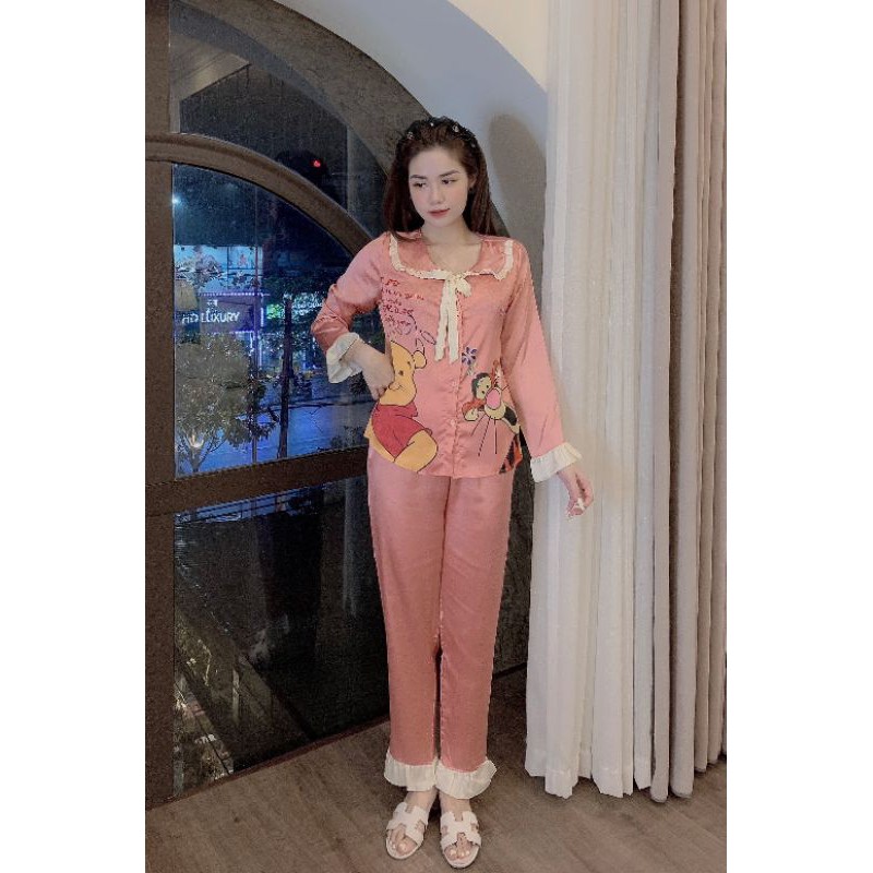 bộ tiểu thư lụa satin mã 255
