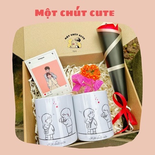 Set quà tặng Cốc đôi chụp anh cho em Một chút cute dành cho người yêu dịp Valentine,6/4,giáng sinh,20/10,8/3