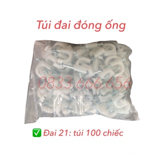 Túi 100 chiếc đai đóng cố định ống nước 21 dùng trong lắp đặt điều hoà