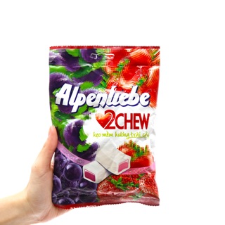 KẸO MỀM ALPENLIEBE HƯƠNG TRÁI CÂY MIX DÂU &amp; NHO (~25 VIÊN/GÓI)
