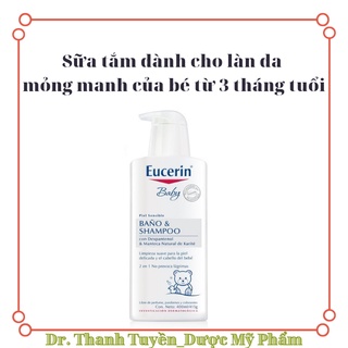 Sữa tắm gội dịu nhẹ dành cho bé Eucerin Wash and Shampoo 400ml