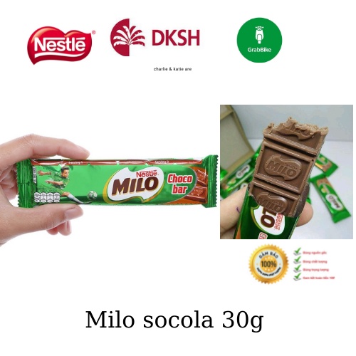 socola thanh milo choco bar x 30g /thanh date mới